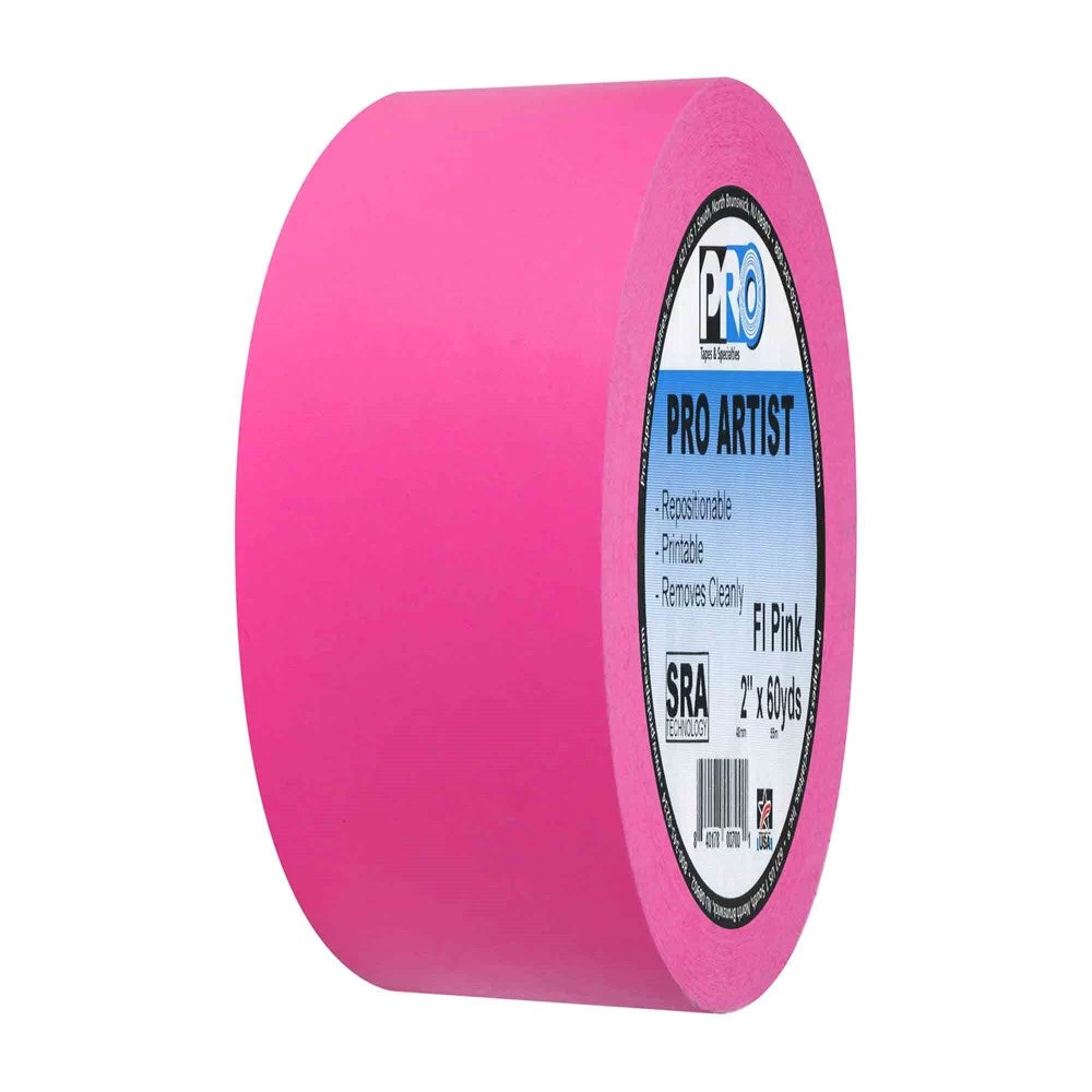 Pro Tapes Artist Tape 2x60yds FL Pink 2 Pro Tapes Artist Tape 2x60yds FL Pink - Image 2