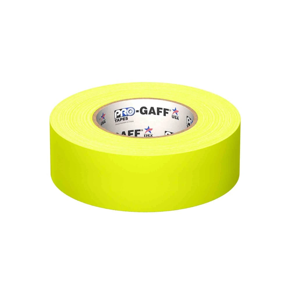 Pro Tapes Gaff 2x50yds FL Yellow Cloth Tape 2 Pro Tapes Gaff 2x50yds FL Yellow Cloth Tape - Image 2