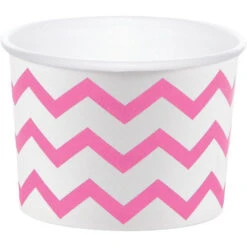 Candy Pink Chevron Stripe Treat Cup