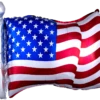 Anagram Patriotic American Flag Shaped 27 Inch Foil Balloon 1ct