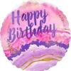 Anagram Birthday Watercolor Marble 17in Foil Balloon