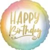Anagram Ombre And Gold Happy Birthday 17in Foil Balloon