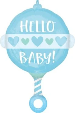 Baby Boy Rattle 24in Foil Balloon