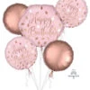 Anagram Blush Birthday Foil Balloon Bouquet 3 Anagram Blush Birthday Foil Balloon Bouquet -Toy World 105709