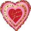 Anagram 28 Inch I Love You Pretty Hearts Foil Balloon -Toy World 106018