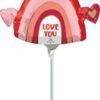 Anagram Valentines Love You Rainbow 14in Foil Balloon FLAT -Toy World 106032