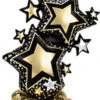 Anagram Star Cluster Black And Gold 59in AirLoonz Foil Balloon -Toy World 106741