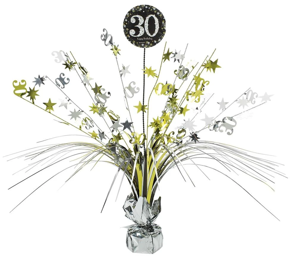 AMS Sparkling Celebration Happy Birthday 30 Spray Centerpiece 1ct 1 AMS Sparkling Celebration Happy Birthday 30 Spray Centerpiece 1ct