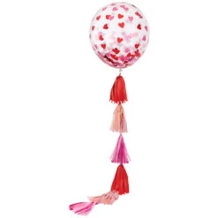 AMS Valentine Tassel Tail With 24 Inch Balloon 1ct