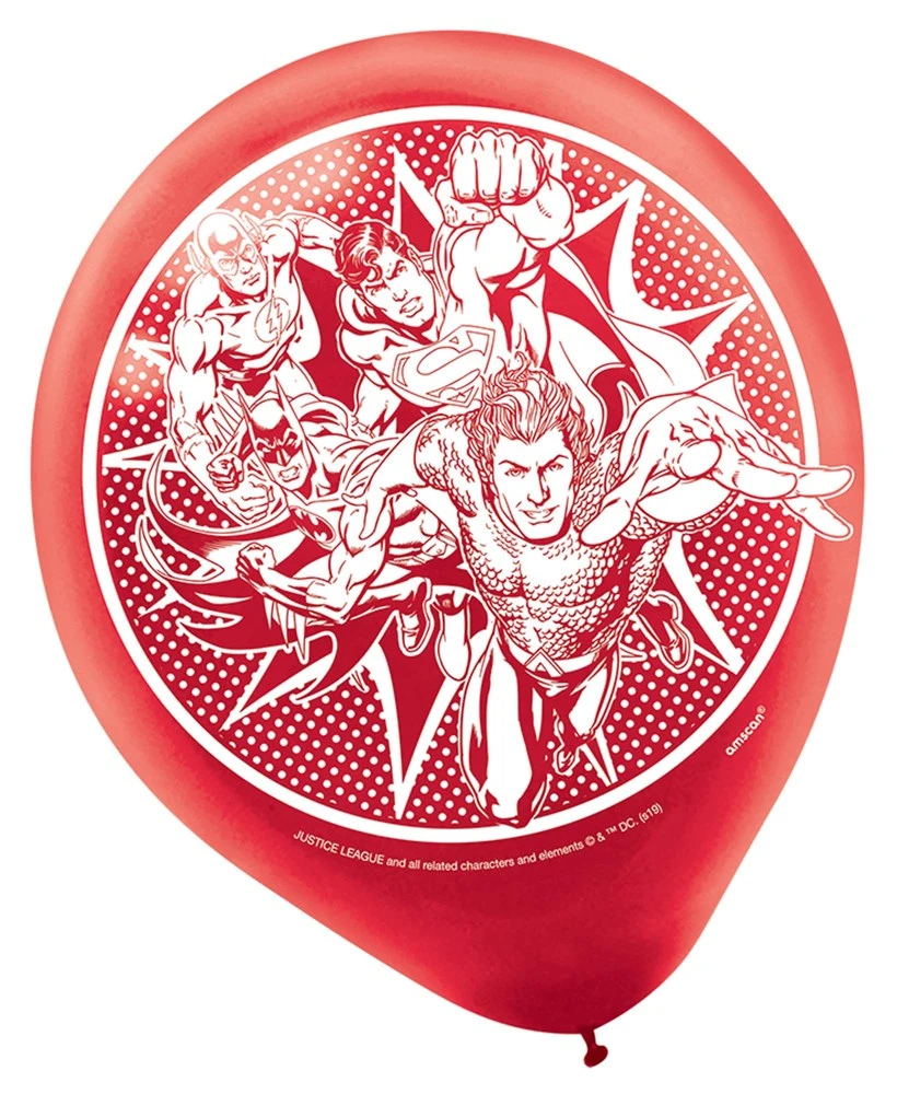 AMS Justice League Heroes Unite Printed Latex Balloons 12 Inch 6ct 1 AMS Justice League Heroes Unite Printed Latex Balloons 12 Inch 6ct