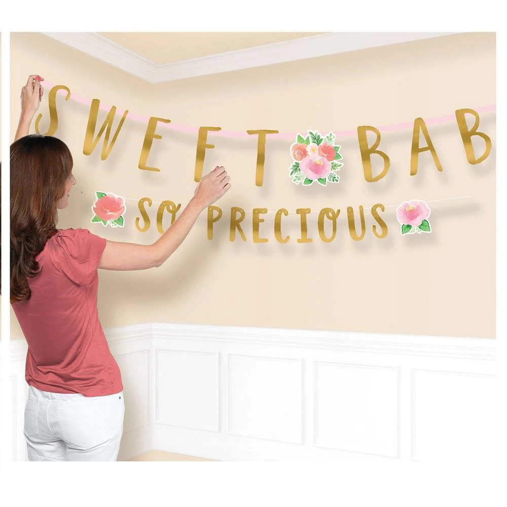 AMS Floral Baby Jumbo Letter Banner Kit 2ct 1 AMS Floral Baby Jumbo Letter Banner Kit 2ct