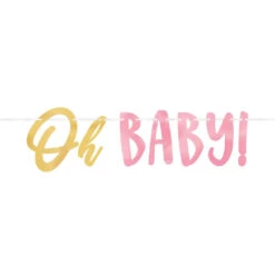 AMS Banner Oh Baby Girl Letter 1ct