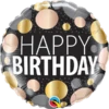 Qualatex 18 Inch Birthday Big Metallic Dots Foil Balloon 1ct 2 Qualatex 18 Inch Birthday Big Metallic Dots Foil Balloon 1ct -Toy World 12268QTX