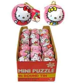 Hello Kitty Mini Round Puzzle Tins