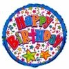Foil Balloon 18in - Bday Stars -Toy World 12518