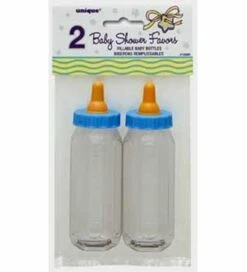Blue Fillable Baby Bottle 5 Inch Favor 2ct