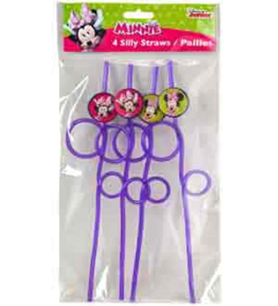 Minnie Twisted Straw 4ct 1 Minnie Twisted Straw 4ct