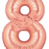 Betallic 8 Rose Gold 34 Inch Shaped Foil Balloon Polybagged 1ct 2 Betallic 8 Rose Gold 34 Inch Shaped Foil Balloon Polybagged 1ct -Toy World 15848RGBBET