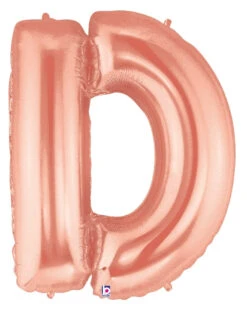 Betallic D Rose Gold 34 Inch Shaped Foil Balloon 1ct