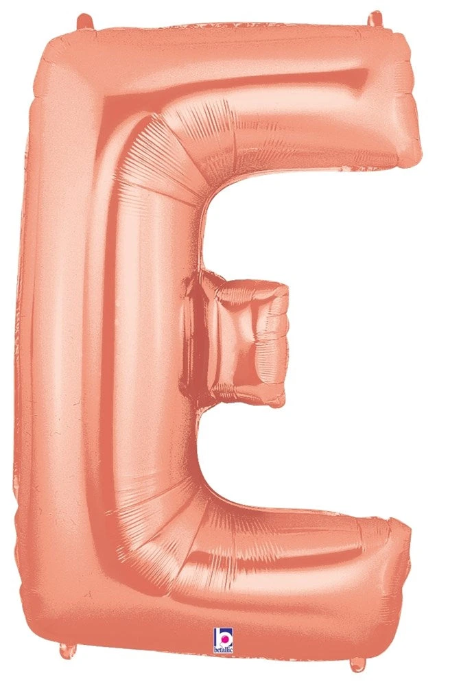 Betallic Letter E Rose Gold 34 Inch Shaped Foil Balloon Packaged 1ct 1 Betallic Letter E Rose Gold 34 Inch Shaped Foil Balloon Packaged 1ct