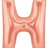Betallic H Rose Gold 34 Inch Shaped Foil Balloon Polybagged 1ct -Toy World 15908RGBBET