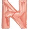 Betallic Letter N Rose Gold 34 Inch Shaped Foil Balloon Packaged 1ct -Toy World 15914RGPBET
