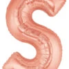 Betallic S Rose Gold 34 Inch Shaped Foil Balloon 1ct