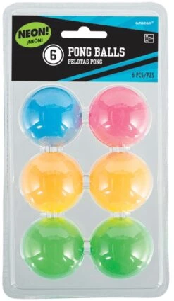 AMS Ping Pong Ball Neon 6ct
