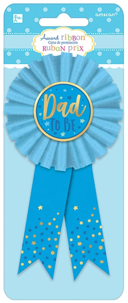 AMS Gender Reveal Dad To Be Award Ribbon 1ct 1 AMS Gender Reveal Dad To Be Award Ribbon 1ct