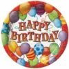Disc-Birthday Balloon Plate (L) 8ct 3 Disc-Birthday Balloon Plate (L) 8ct -Toy World 23605