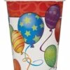 Disc-Birthday Balloon Cup 9oz 8ct 3 Disc-Birthday Balloon Cup 9oz 8ct -Toy World 23606