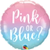 Qualatex 18 Inch Gender Reveal Ombre Foil Balloon 1ct -Toy World 23930