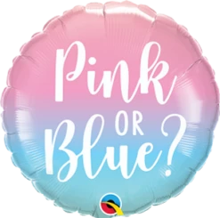 Qualatex 18 Inch Gender Reveal Ombre Foil Balloon 1ct