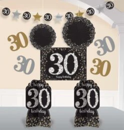 AMS Sparkling Celebration Happy Birthday 30 Room Decorating Kit 1ct
