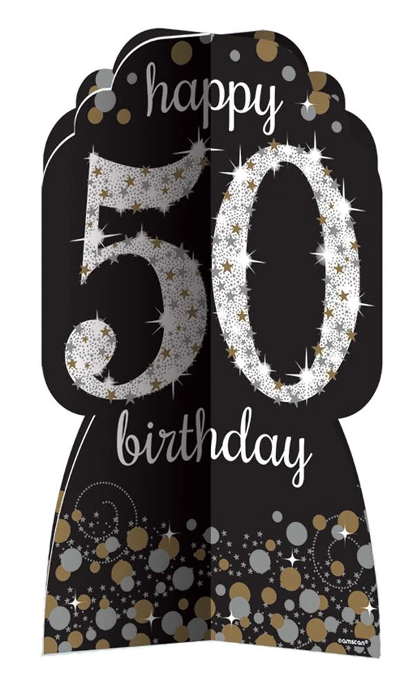 AMS Sparkling Celebration Happy Birthday 50 Room Decorating Kit 1ct 1 AMS Sparkling Celebration Happy Birthday 50 Room Decorating Kit 1ct