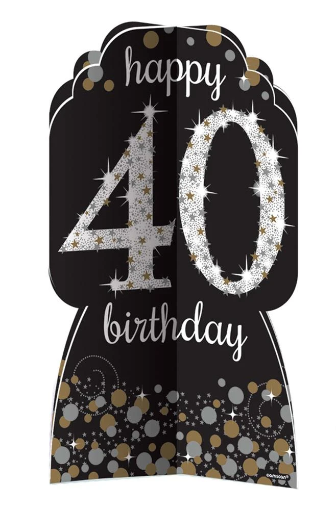 AMS Sparkling Celebration Happy Birthday 40 Room Decorating Kit 1ct 1 AMS Sparkling Celebration Happy Birthday 40 Room Decorating Kit 1ct