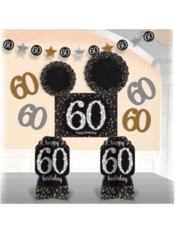 AMS Sparkling Celebration Happy Birthday 60 Room Decorating Kit 1ct