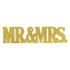 AMS Mr And Mrs Glitter Standing Decoration 1ct