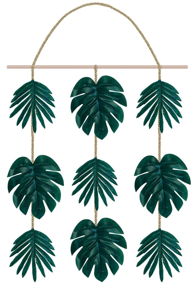 AMS Faux Palm Leaf Hanging Decor 1ct 1 AMS Faux Palm Leaf Hanging Decor 1ct