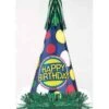AMS Bright Birthday Foil Fringe Cone Hat -Toy World 250013