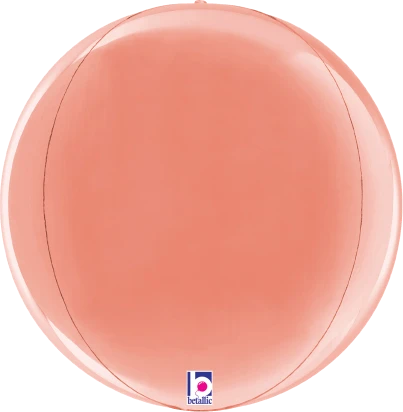 Betallic Dimensionals Rose Gold Globe 15 Inch Multi-Sided Shaped Foil Balloon Packaged 1ct 1 Betallic Dimensionals Rose Gold Globe 15 Inch Multi-Sided Shaped Foil Balloon Packaged 1ct