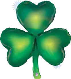 Betallic 32 Inch Opal Shamrock Holographic Foil Balloon 1ct