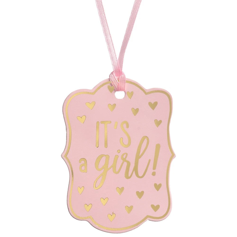 AMS Baby Shower Gift Tags Pink 25ct 1 AMS Baby Shower Gift Tags Pink 25ct