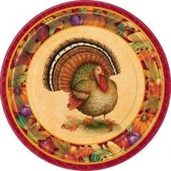Festive Turkey Plate (S) 8ct