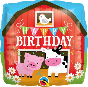 Qualatex 18 Inch Birthday Barn Foil Balloon 1ct 1 Qualatex 18 Inch Birthday Barn Foil Balloon 1ct