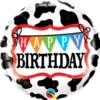 Qualatex 18 Inch Birthday Holstein Cow Foil Balloon 1ct -Toy World 26553