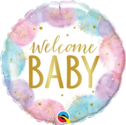 Qualatex 18 Inch Welcome Baby Watercolor 1ct