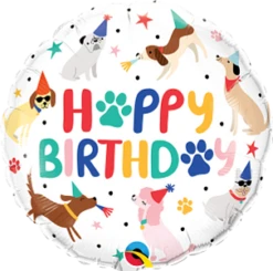 Qualatex 18 Inch Birthday Party Puppies Foil Balloon 1ct