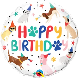 Qualatex 18 Inch Birthday Party Puppies Foil Balloon 1ct 1 Qualatex 18 Inch Birthday Party Puppies Foil Balloon 1ct