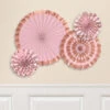 AMS Rose Gold Blush Paper Fan Hot 4ct 2 AMS Rose Gold Blush Paper Fan Hot 4ct -Toy World 290108